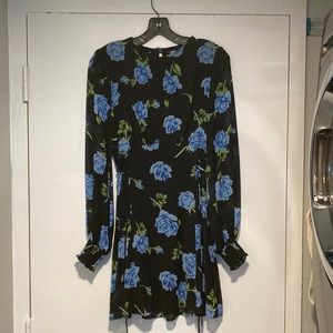 Free People black, floral dress, size S